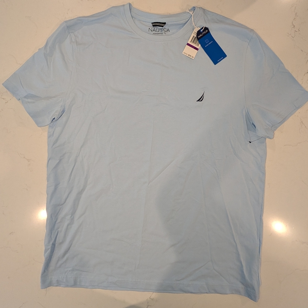 Nautica Men's Sky Blue Short Sleeve Tee